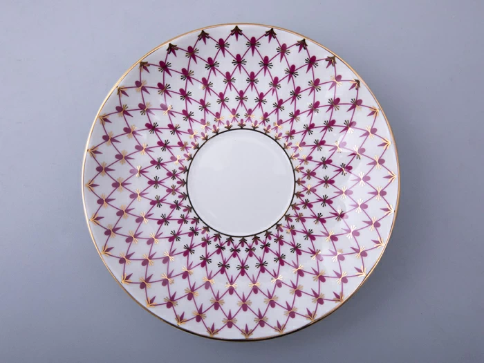 Чашка с блюдцем кофейная 140 мл.,  форма Тюльпан, рисунок Сетка-Блюз 2 арт. 81.29586.00.1, 