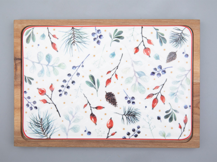 Доска сервировочная 260х180мм форма Стандартная рисунок Календа арт. 42.00045.00.1, 