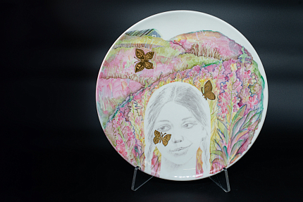 Блюдо декоративное 350 мм, форма Круглая, рисунок Радости лета. Пряный июль, арт 60.15437.00.1