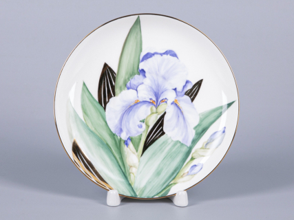 Чашка с блюдцем чайная 300 мл форма Купольная рисунок Ирисы №1 арт. 81.29656.00.1, 