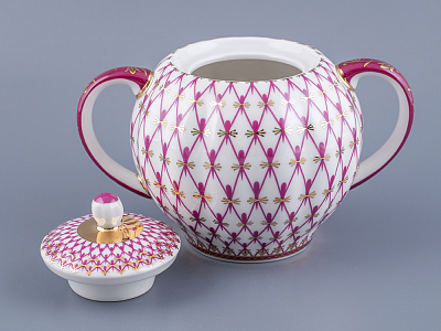 Сахарница форма Тюльпан рисунок Сетка-Блюз арт. 80.86208.00.1