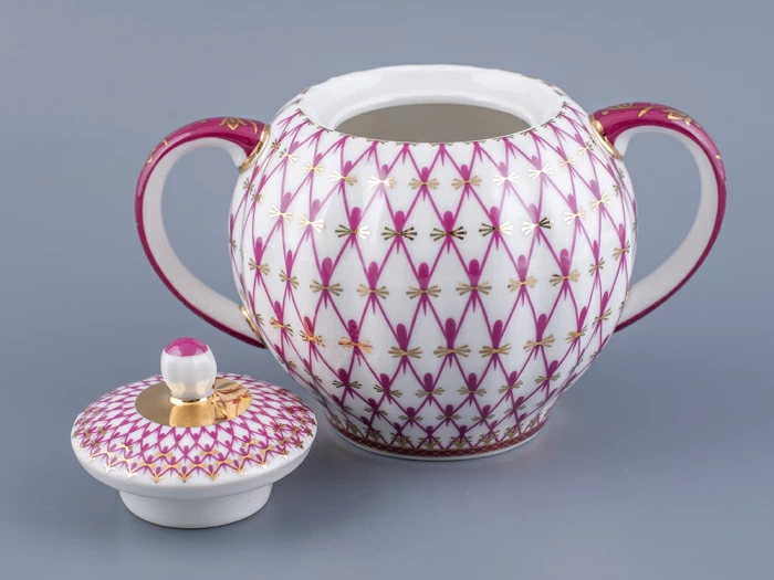 Сахарница форма Тюльпан рисунок Сетка-Блюз арт. 80.86208.00.1, 