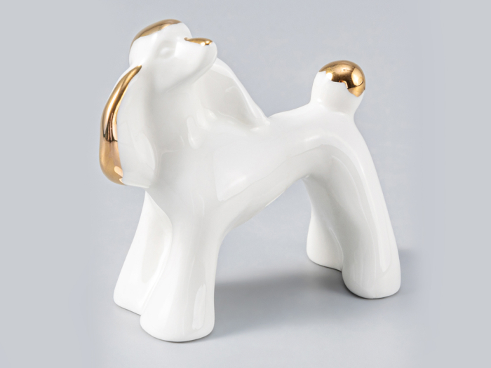 Скульптура форма Собака рисунок Золотой арт. 82.04392.00.1, 