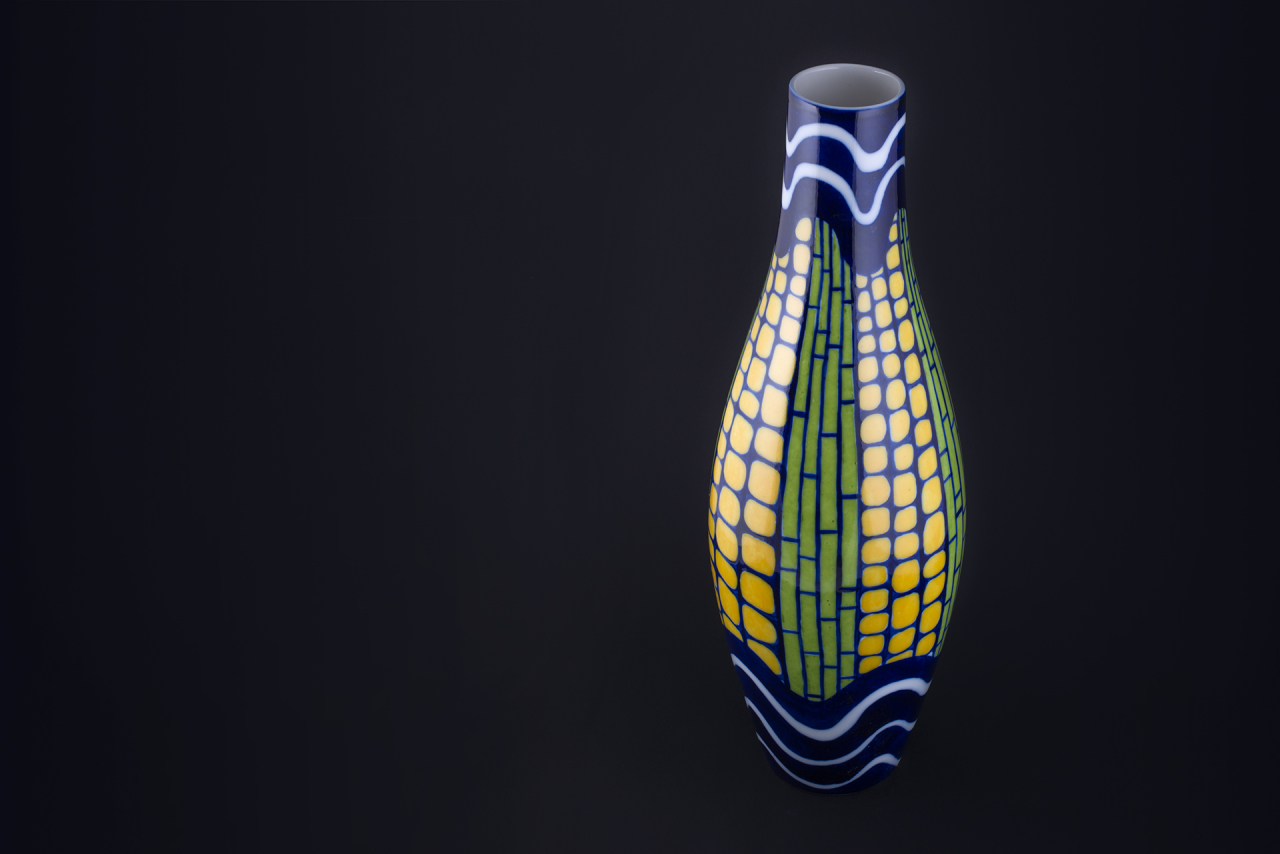 Ваза Кукурузная волна на форме Высокая арт 60.14699.00.1, 