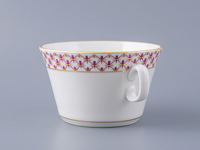 Чашка с блюдцем для бульона Молодежная Сетка-Блюз 2 арт. 81.26642.00.1