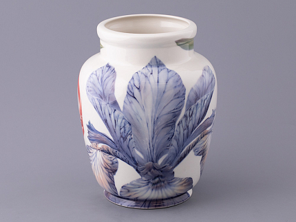 Ваза форма Китайская малого размера рисунок Ирисы Лилия светлый, арт.80.47139.00.1