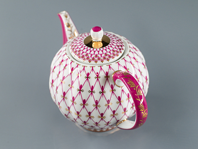 Чайник заварочный форма Тюльпан рисунок Сетка-Блюз 2 арт. 80.86209.00.1