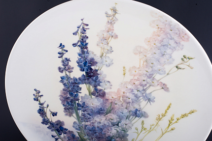 Блюдо декоративное Дельфиниум на форме Круглая, арт. 80.36222.00.1