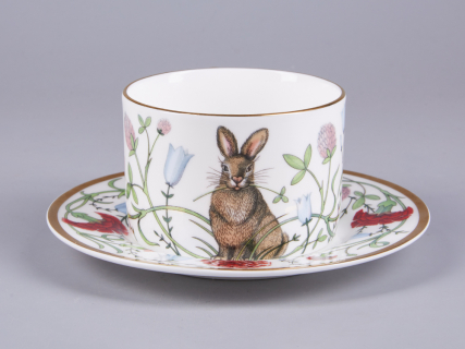 Чашка с блюдцем 250 мл форма Идиллия рисунок Сад Алисы арт. 81.30747.00.1, 