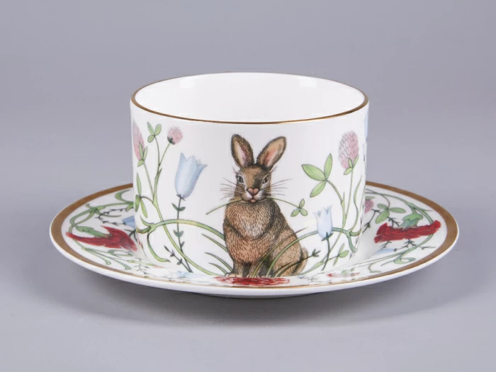 Чашка с блюдцем 250 мл форма Идиллия рисунок Сад Алисы арт. 81.30747.00.1, 