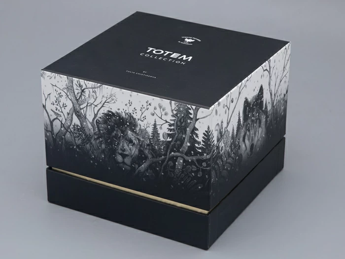 Шкатулка в подарочной упаковке, форма Идиллия, рисунок Тотем. Волк арт. 81.31593.00.1, 