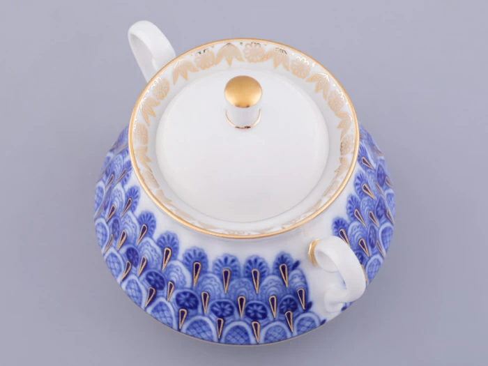 Сахарница форма Лучистая рисунок Незабудка арт. 80.05954.00.1, 