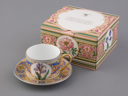 Чашка с блюдцем 250 мл в подарочной упаковке форма Соло, рисунок Нежный Ирис, арт. 81.32657.00.1, 