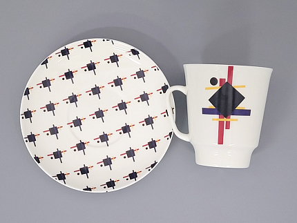 Чашка с блюдцем кофейная 165 мл.,  форма Майская,  рисунок Супрематический орнамент арт. 81.26709.00.1