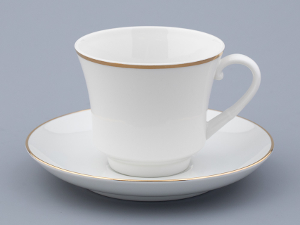 Чашка с блюдцем чайная 220 мл форма Банкетная рисунок Золотая лента арт. 81.16356.00.1, 