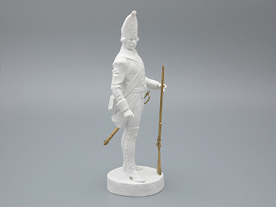 Скульптура Гренадер эпохи Павла I, в подарочной упаковке, рисунок Белый бисквит, арт 81.33429.00.1