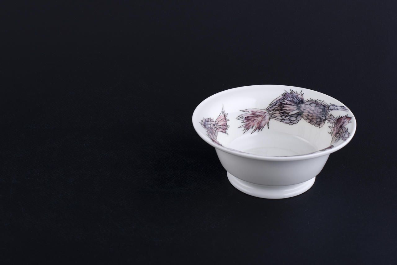 Салатник Розовый колючий цветок на форме Александрия арт 60.13548.00.1, 