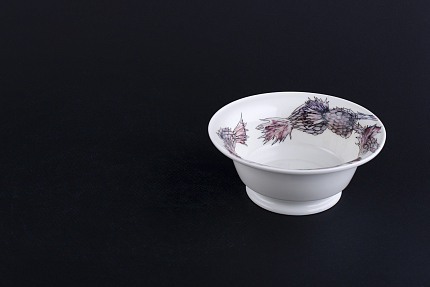 Салатник Розовый колючий цветок на форме Александрия арт 60.13548.00.1