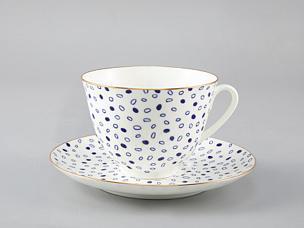 Чашка с блюдцем чайная форма Весенняя рисунок Glare арт. 81.28730.00.1