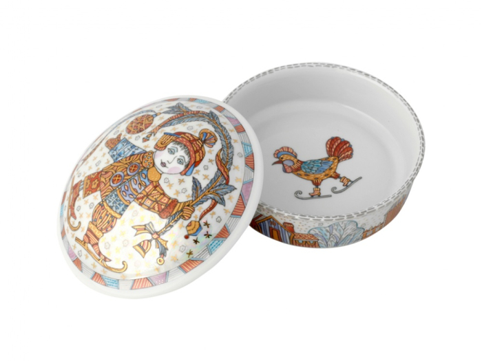 Туалетная коробочка форма Круглая рисунок Фигурное катание №1 арт. 80.87451.00.1, 