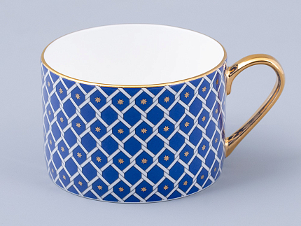 Чашка с блюдцем 250 мл форма Идиллия рисунок Индиго 2 арт. 81.31121.00.1