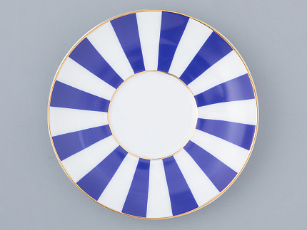 Чашка с блюдцем кофейная 180 мл.,  форма Ландыш рисунок Да и нет (кобальт) арт. 81.16086.00.1