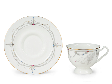 Сервиз чайный форма Айседора рисунок Волшебное лебединое озеро, 6 персон 14 предметов, арт. 81.26092.00.1