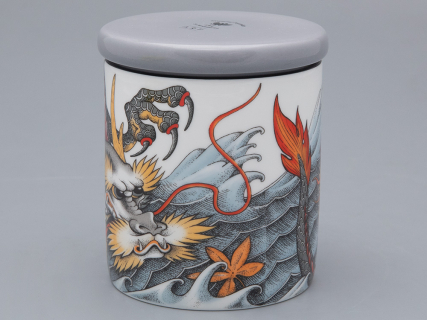 Подарочный набор Свеча форма ТОП рисунок Tattoo Dragon (Татуировка Дракон) аромат Загадочный лес арт. 81.32067.00.1, 