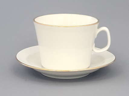 Чашка с блюдцем чайная форма Молодежная, рисунок Золотая Лента, арт 81.16425.00.1, 