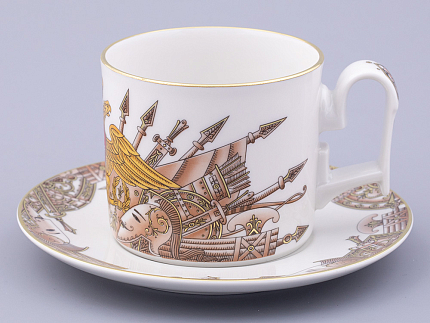 Чашка с блюдцем в подарочной упаковке, форма Охотничий, рисунок Триумф Золотой орел, арт. 81.32469.00.1
