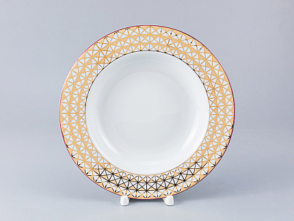 Тарелка глубокая 225 мм форма Европейская-2 рисунок Замоскворечье арт. 80.85339.00.1