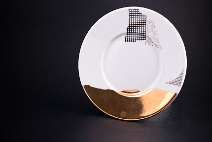 Блюдце 160 мм, форма Соло, рисунок Декабрь, арт 60.15668.00.1