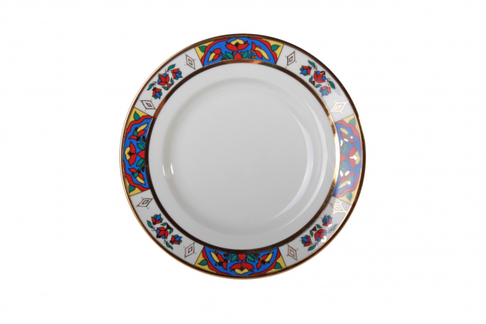 Тарелка мелкая 180 мм форма Гладкая рисунок Народные узоры арт. 80.60807.00.1, 