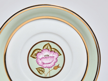 Чашка с блюдцем чайная 220 мл форма Гербовая рисунок Нефритовый фон 1 арт. 81.20825.00.1