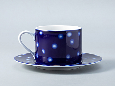 Чашка с блюдцем форма Соло рисунок Реки России. Обь арт. 81.28758.00.1