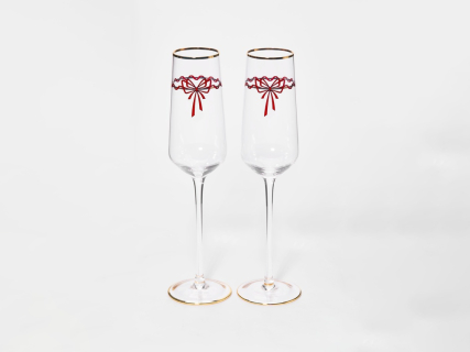 Набор из 2-х бокалов для шампанского 250 мл, в подарочной упаковке, рисунок Календа арт 14.11462.07, 