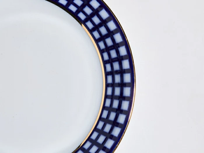 Сервиз столовый на 6 персон 21 предмет, форма Европейская, рисунок Кобальтовая клетка, арт. 81.11329.00.1, 