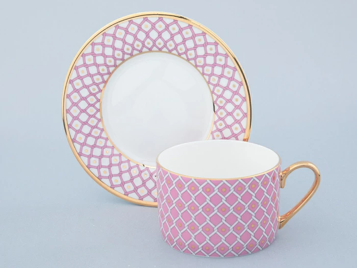 Чашка с блюдцем 250 мл форма Идиллия рисунок Астра 2, арт. 81.32373.00.1, 