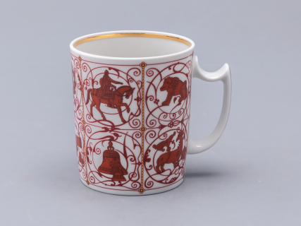 Бокал с блюдцем и крышкой 380 мл, форма Снежное утро, рисунок Сувенир Московский, арт. 81.34815.00.1, 