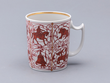 Бокал с блюдцем и крышкой 380 мл, форма Снежное утро, рисунок Сувенир Московский, арт. 81.34815.00.1