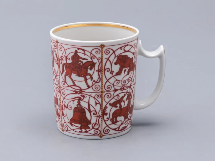 Бокал с блюдцем и крышкой 380 мл, форма Снежное утро, рисунок Сувенир Московский, арт. 81.34815.00.1, 