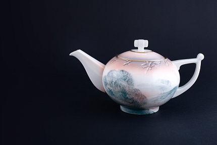 Заварочный Чайник Зима в деревне на форме Кострома арт 40.03496.00.1