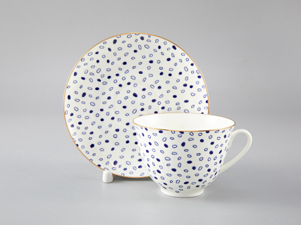 Чашка с блюдцем чайная форма Весенняя рисунок Glare арт. 81.28730.00.1, 