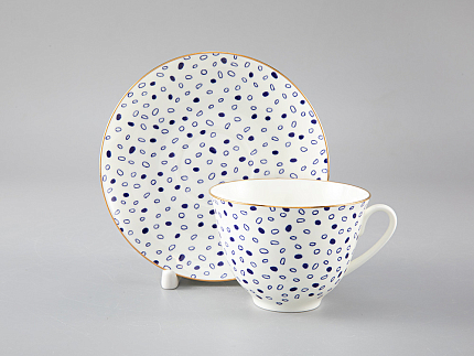 Чашка с блюдцем чайная форма Весенняя рисунок Glare арт. 81.28730.00.1