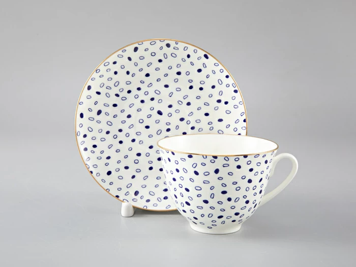 Чашка с блюдцем чайная форма Весенняя рисунок Glare арт. 81.28730.00.1, 