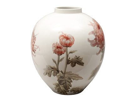 Ваза форма Круглая рисунок Хризантемы арт. 80.89425.00.1