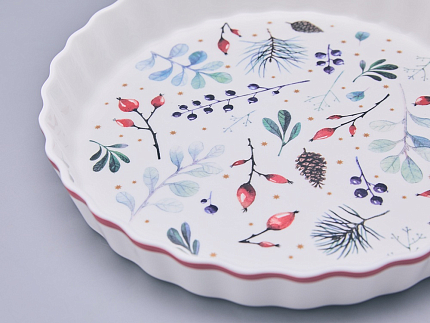 Форма для выпечки круглая, в подарочной упаковке, форма Стандартная, рисунок Календа, арт 42.00077.00.1