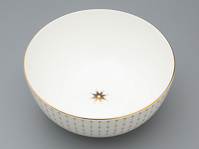 Салатник 195 мм форма Восточная рисунок Азур золотой, артикул 80.49794.00.1