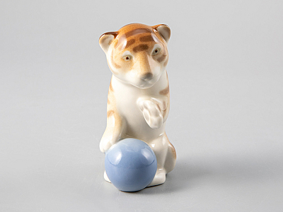 Скульптура форма Тигренок Актер рисунок Полосатый арт. 82.67287.00.1