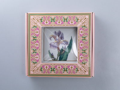 Подставка для мелочей в подарочной упаковке, форма Квадратная, рисунок Нежный Ирис, арт 81.34215.00.1